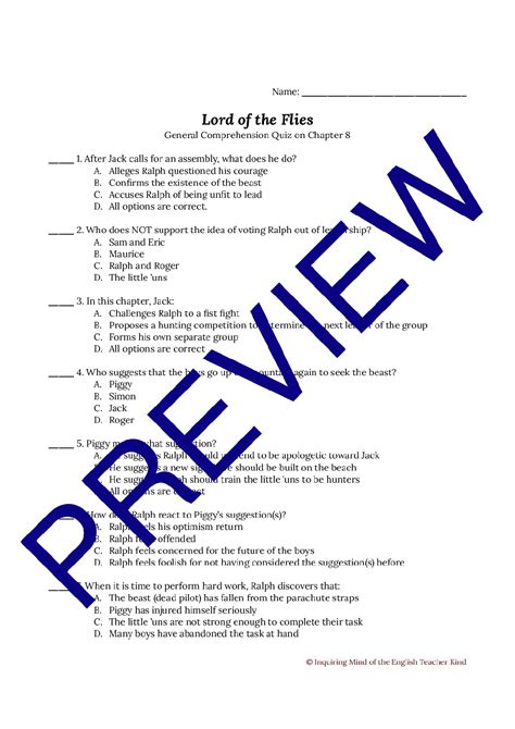 lotf hard test|Lord of the Flies Quiz .